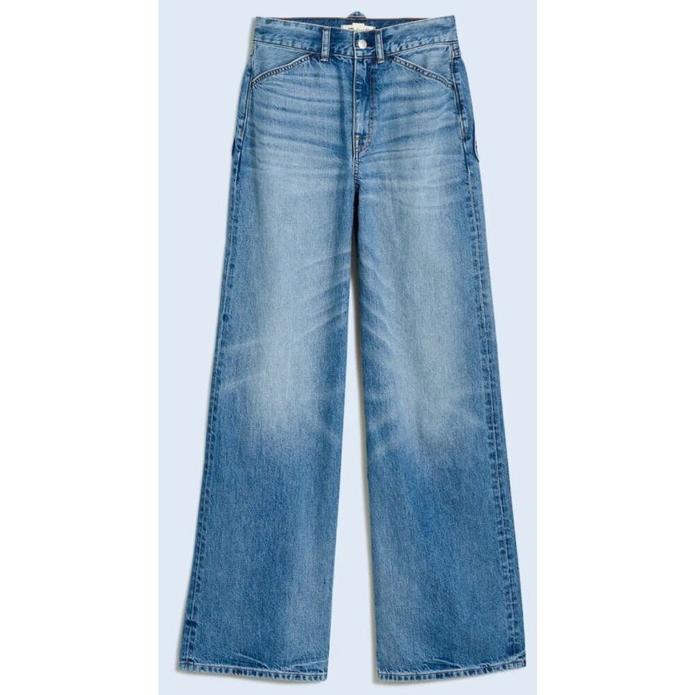 Madewell Super Wide Leg Kaihara Denim Sanborn Wash Jeans US Women's 23 New
